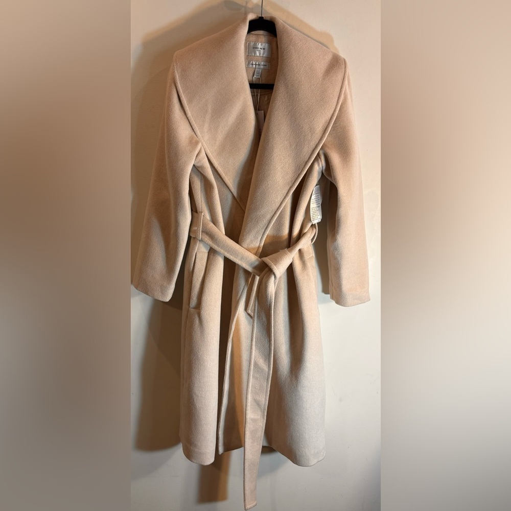EVER NEW Sz 12P Amy Shawl Collar Wrap Coat Luxury Wool Blend Lined NEW WITH TAG - Picture 16 of 16